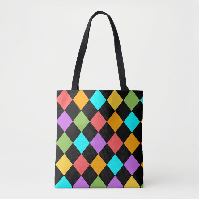 Colorful Design pattern Shoulder Tote Bag (Front)