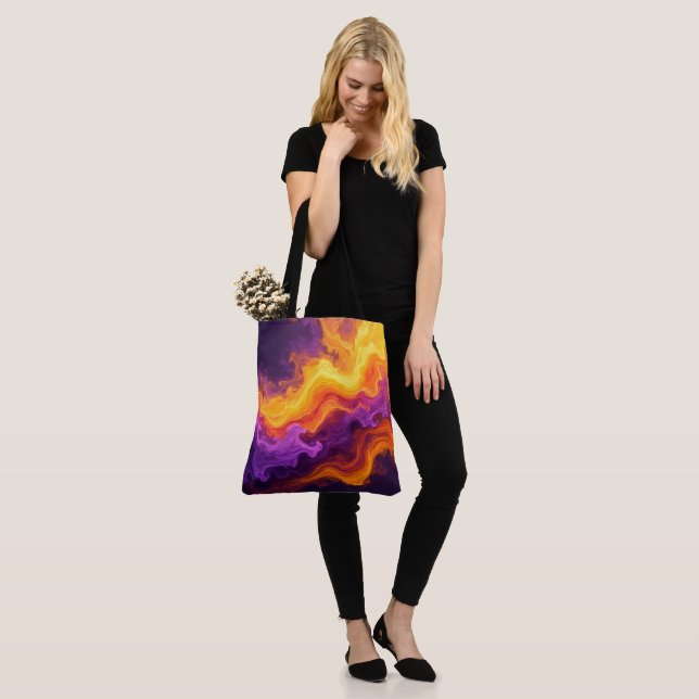 Colorful Design Tote Bag (On Model)