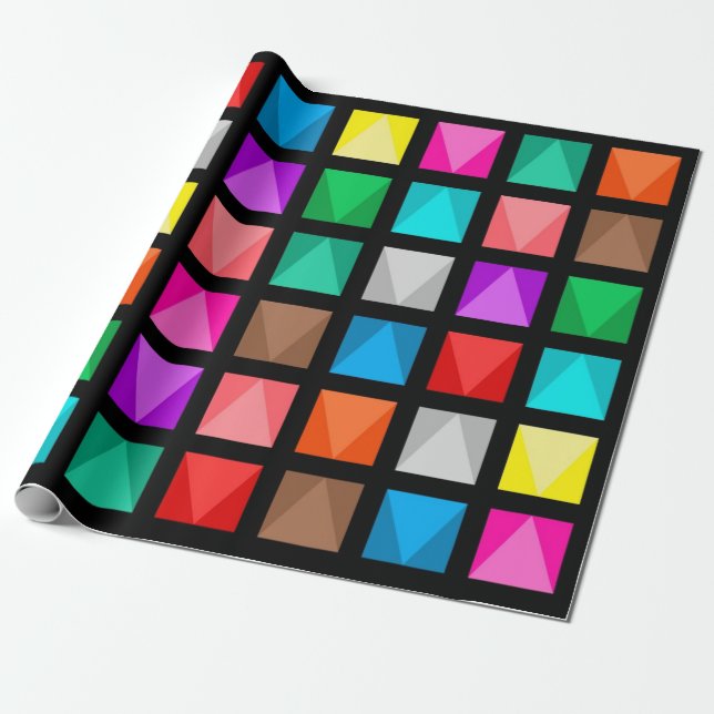 Colorful design wrapping paper (Unrolled)