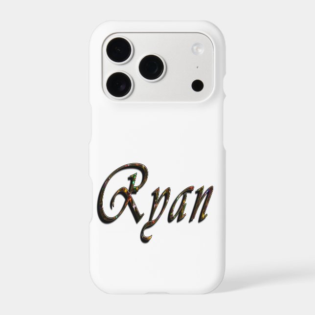 Colorful Designed Ryan Name, Iphone Case (Back)
