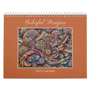 Colorful Designs  Abstract Art Calendar
