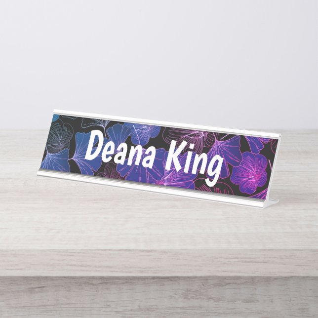 Colorful desk name sign (Front)