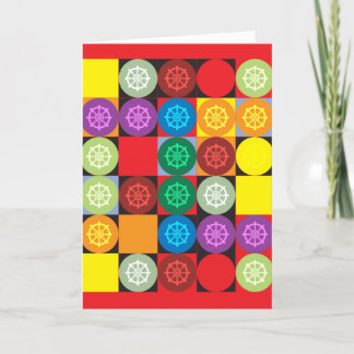 Colorful Dharma Whirl Card