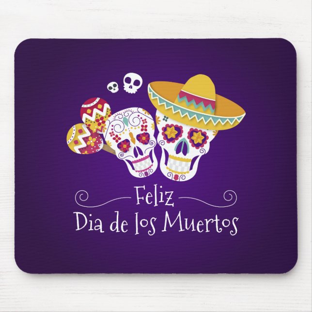 Colorful Dia de los Muertos | Mousepad (Front)