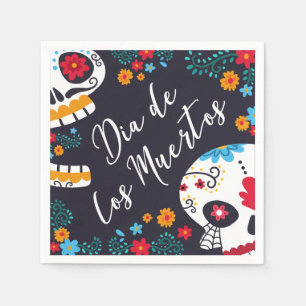 Colorful Dia de los Muertos Napkin
