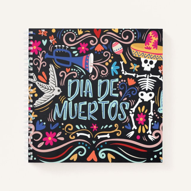 Colorful Dia de los Muertos | Notebook (Front)