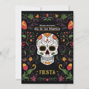 💀🎉 Colorful Día de Muertos Party Invitation