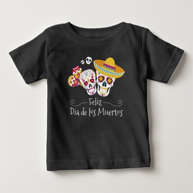 Colorful Dia de Muertos Party | Sleeve Shirt (Front)