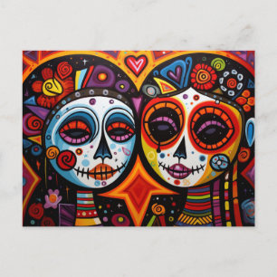 Colorful 💀 Día de Muertos Postcard