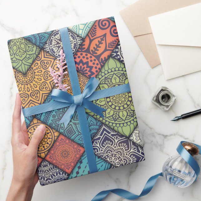 Colorful Diagonal Pattern Wrapping Paper (Gifting)