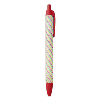 Colorful diagonal pin stripes custom pens