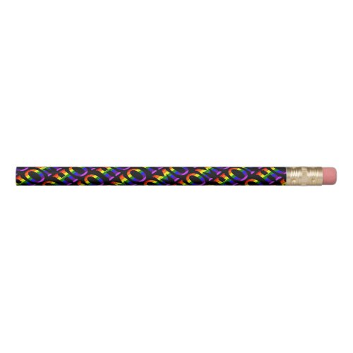 Colorful Diagonal Rainbow Colors Homo Pattern Pencil