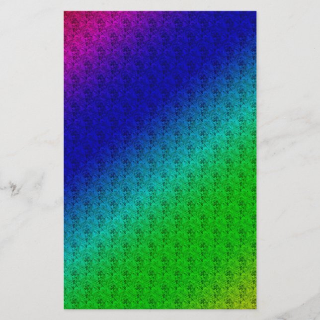 Colorful Diagonal Stripes and Flowers Flyer (Front)