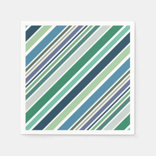 Colorful diagonal stripes design napkins