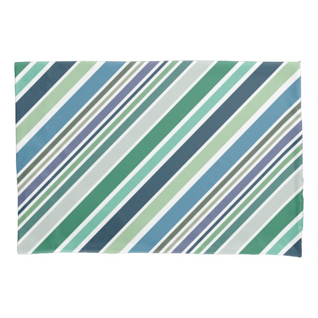 Colorful diagonal stripes design pillow case (Front)