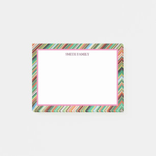 Colorful Diagonal Stripes Retro Post-it Notes