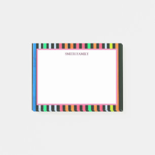 Colorful Diagonal Stripes Retro Post-it Notes