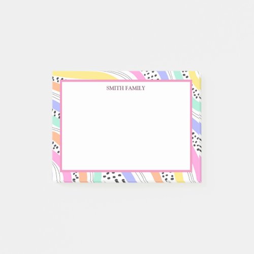 Colorful Diagonal Stripes Retro Post_it Notes