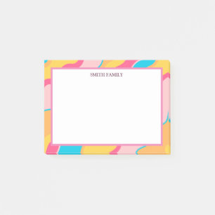 Colorful Diagonal Stripes Retro Post-it Notes