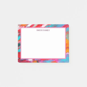 Colorful Diagonal Stripes Retro Post-it Notes