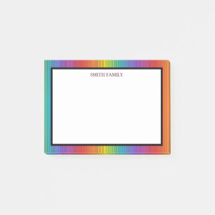Colorful Diagonal Stripes Retro Post-it Notes