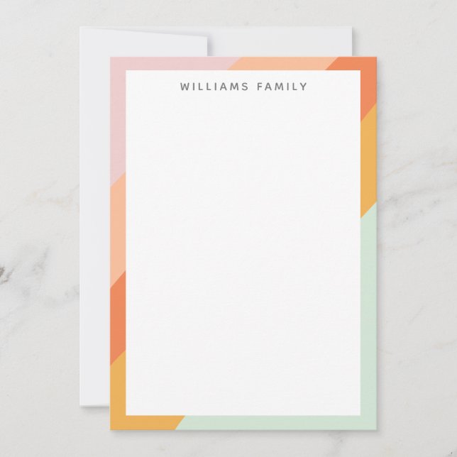 Colorful Diagonal Stripes Retro Sweet Candy Pastel (Front)