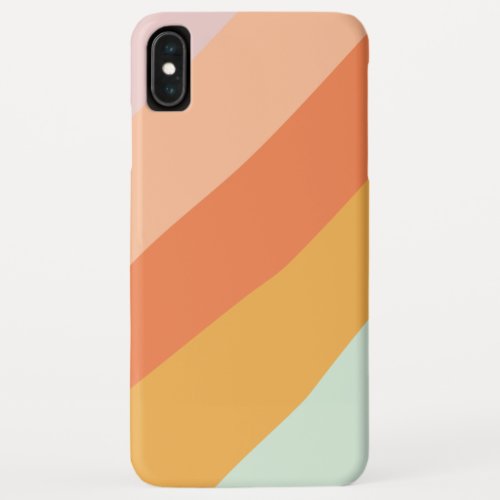 Colorful Diagonal Stripes Retro Sweet Candy Pastel iPhone XS Max Case