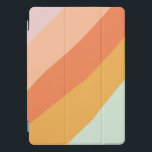 Colorful Diagonal Stripes Retro Sweet Candy Pastel iPad Pro Cover<br><div class="desc">A fun retro geometric diagonal stripes graphic design in a cute color palette of orange,  yellow,  peach,  coral,  pastel pink and mint green.</div>