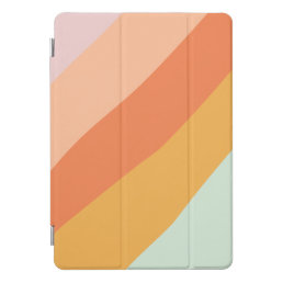 Colorful Diagonal Stripes Retro Sweet Candy Pastel iPad Pro Cover