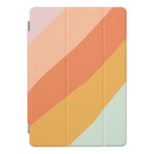 Colorful Diagonal Stripes Retro Sweet Candy Pastel iPad Pro Cover