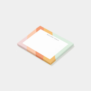 Colorful Diagonal Stripes Retro Sweet Candy Pastel Post-it Notes