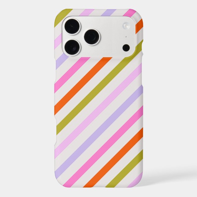 Colorful Diagonal Stripes Seamless Pattern Iphone Case (Back)