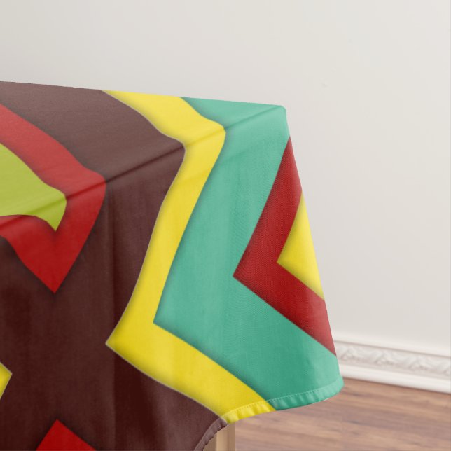 Colorful Diagonal Stripes Tablecloth • Modern (In Situ)