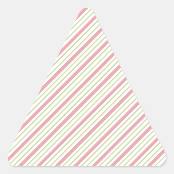 Colorful Diagonal Stripes Triangle Sticker