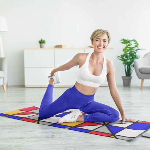 colorful diagonal yoga mat