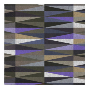 Colorful diamond floor tiles, high-resolution. faux canvas print