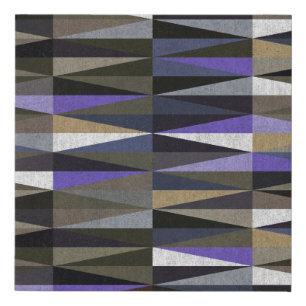 Colorful diamond floor tiles, high-resolution. faux canvas print