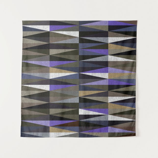 Colorful diamond floor tiles, high-resolution. tapestry (Front)