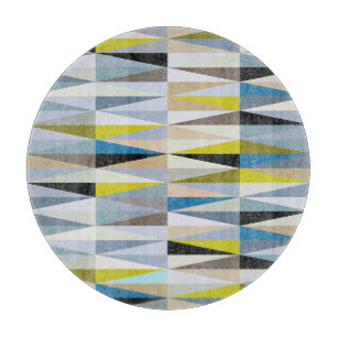 Colorful Diamond Floor Tiles Texture Cutting Board