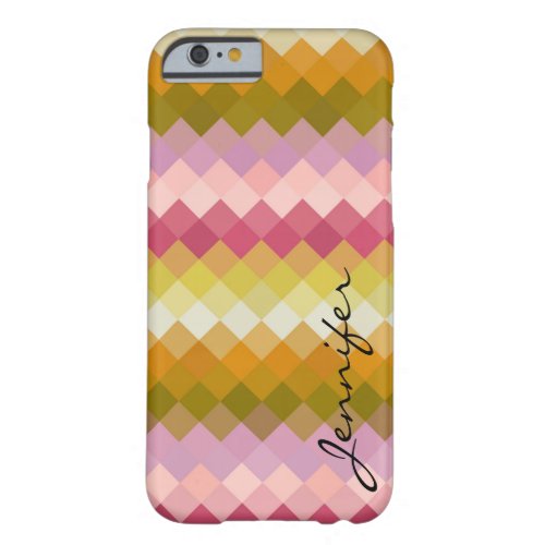 Colorful Diamond Geometric Pattern 18 Barely There iPhone 6 Case