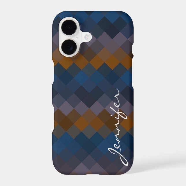 Colorful Diamond Geometric Pattern #19 Iphone Case (Back)