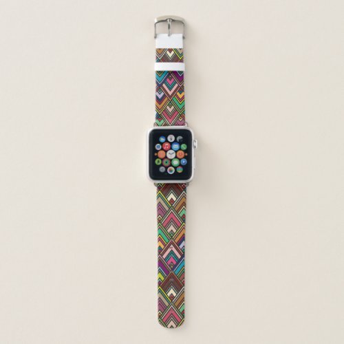 Colorful Diamond Geometric Pattern Apple Watch Band