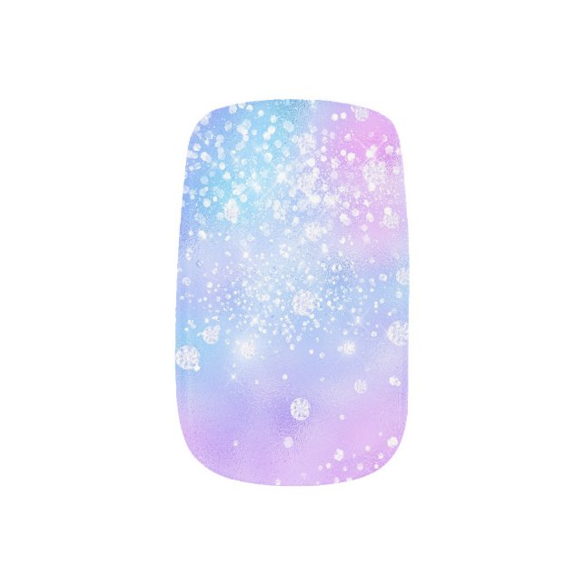 Colorful Diamond Minx Nail Art Decals (Left Thumb)