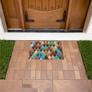 Colorful Diamond Pattern Doormat