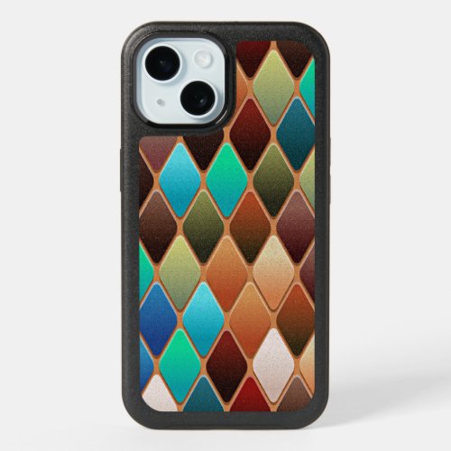 Colorful Diamond Pattern iPhone 15 Case