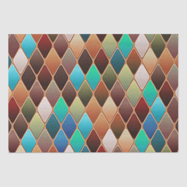 Colorful Diamond Pattern Tissue Paper (Front)