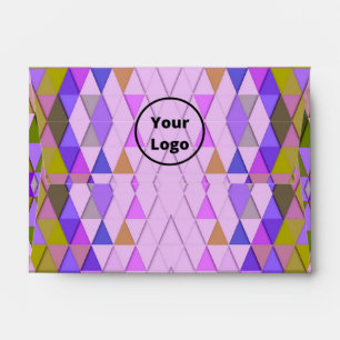 Colorful diamonds and triangles pattern envelope