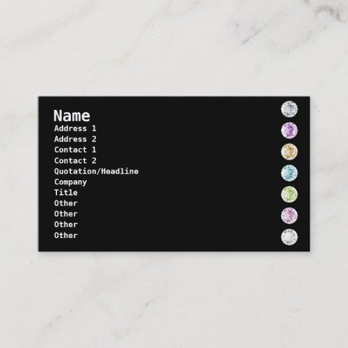 Colorful diamonds-Black Business Cards