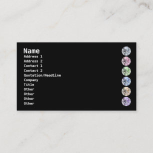 Colorful diamonds-Black Business Card