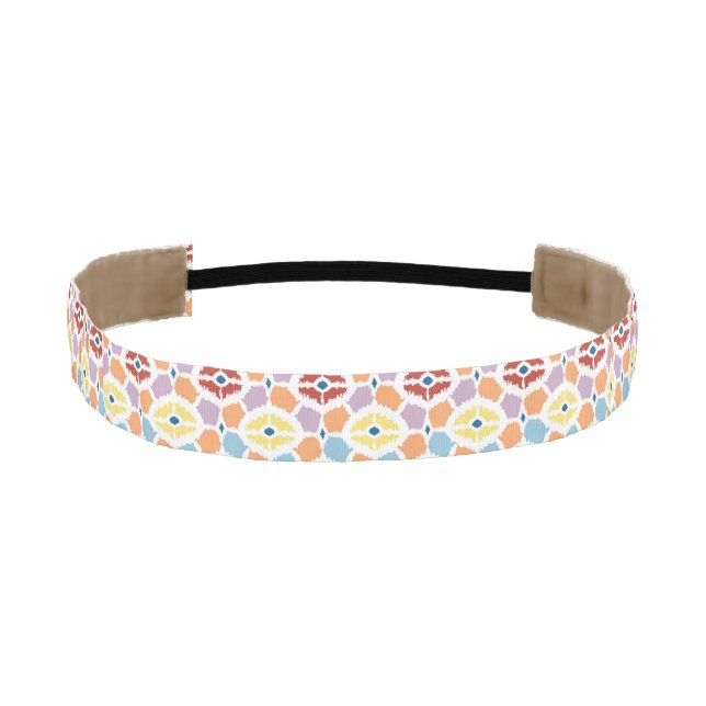 Colorful diamonds ikat geometric athletic headband (Front)